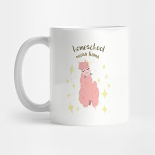 Homeschool Mama Llama in Pink Mug